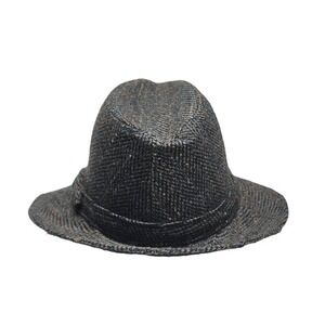 Dorfman Pacific Hats Herringbone Wool‎ Trilby Fedora Hat Size OS Vintage